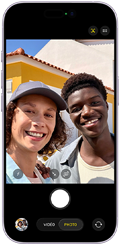 iPhone 17, face avant, fonctionnalité Cadrage centré pour les photos