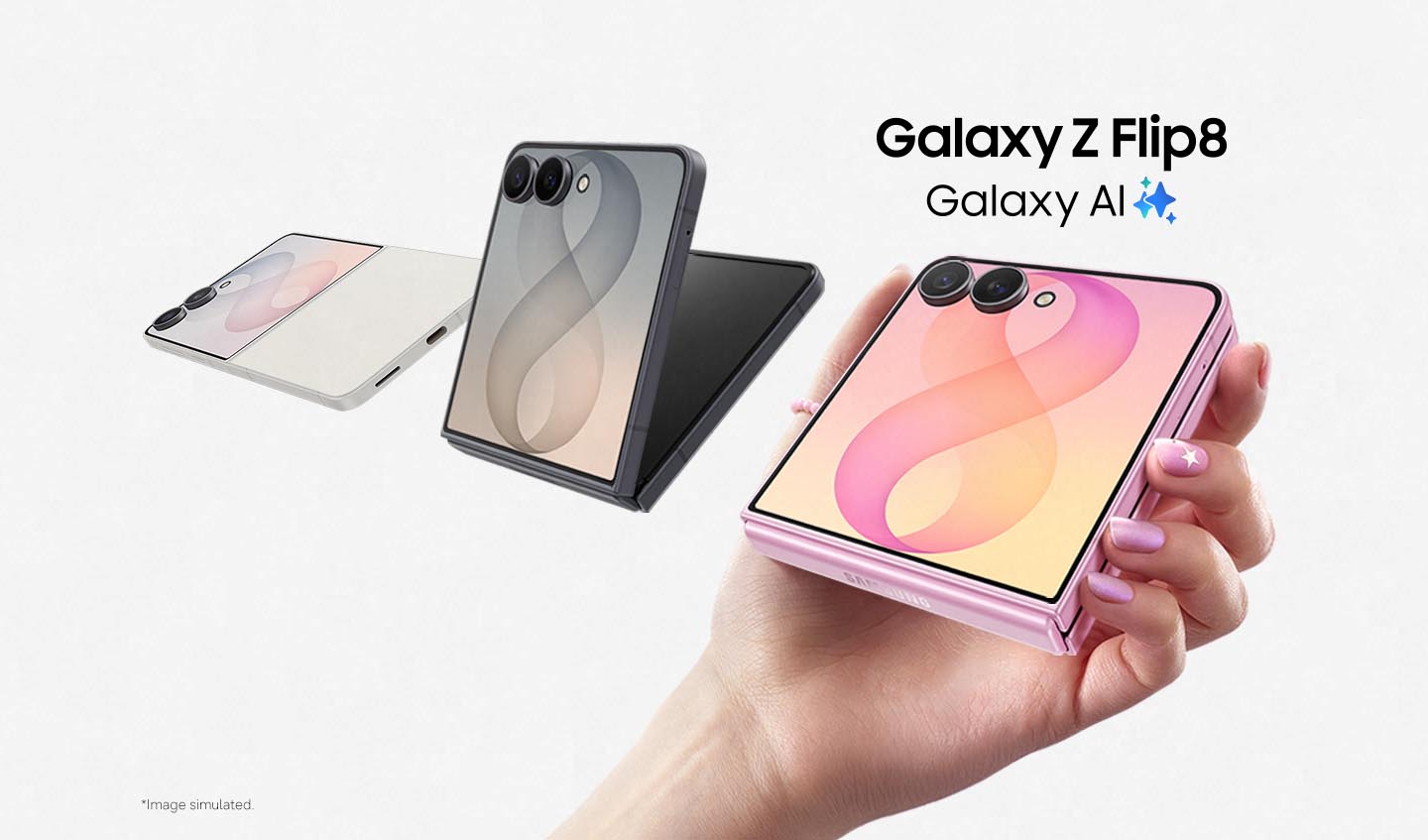Galaxy Buds4 with the left and right earbud slightly tilted diagonally.